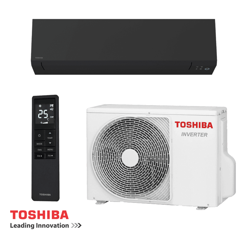 Инверторен климатик Toshiba Shorai Edge RAS-B13G3KVSGB-E + RAS-13J2AVSG-E1 - черен