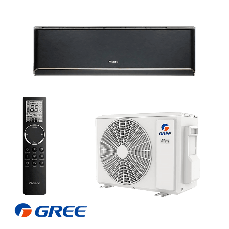 Инверторен климатик Gree Airy GWH09AVCXB-K6DNA1B - черен